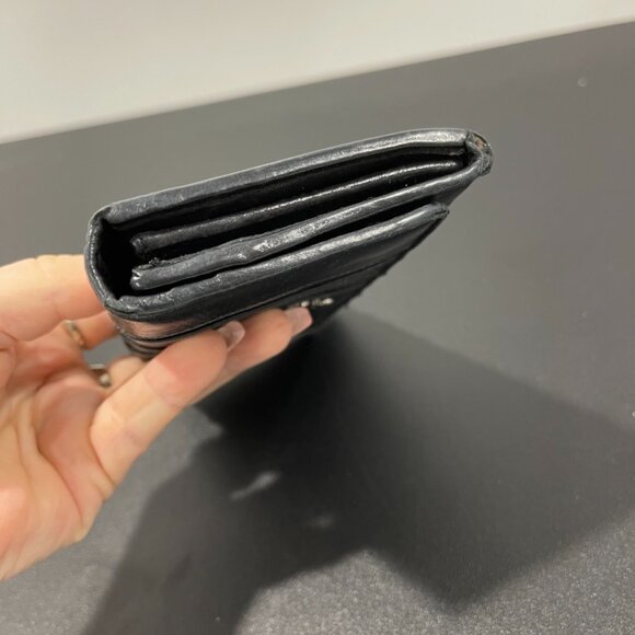 Prada Long Wallet Black Textured Leather Preloved (47180) - Picture 4 of 8